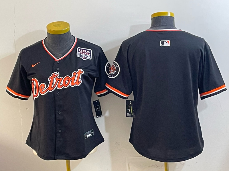 women Detroit Tigers blank black Nike 2026 MLB Jersey 0414006->women mlb jersey->Women Jersey